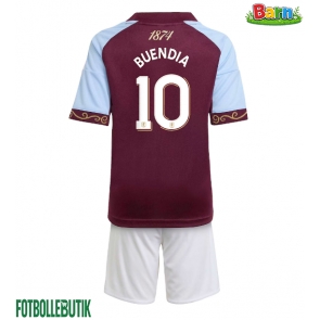 Aston Villa Emiliano Buendia #10 Hemmaställ Barn 2025-26 Kortärmad (+ Korta byxor)